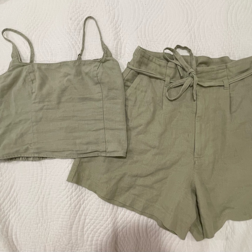 Abercrombie & Fitch short and top set - Green